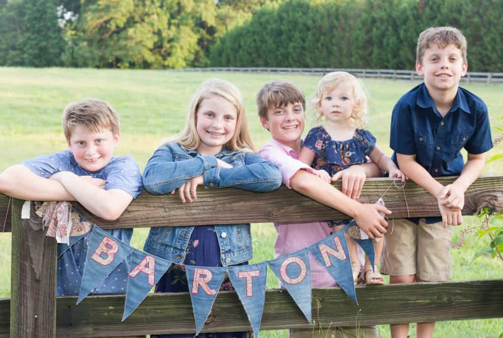 personalized banner with our last name made for a family photo shoot