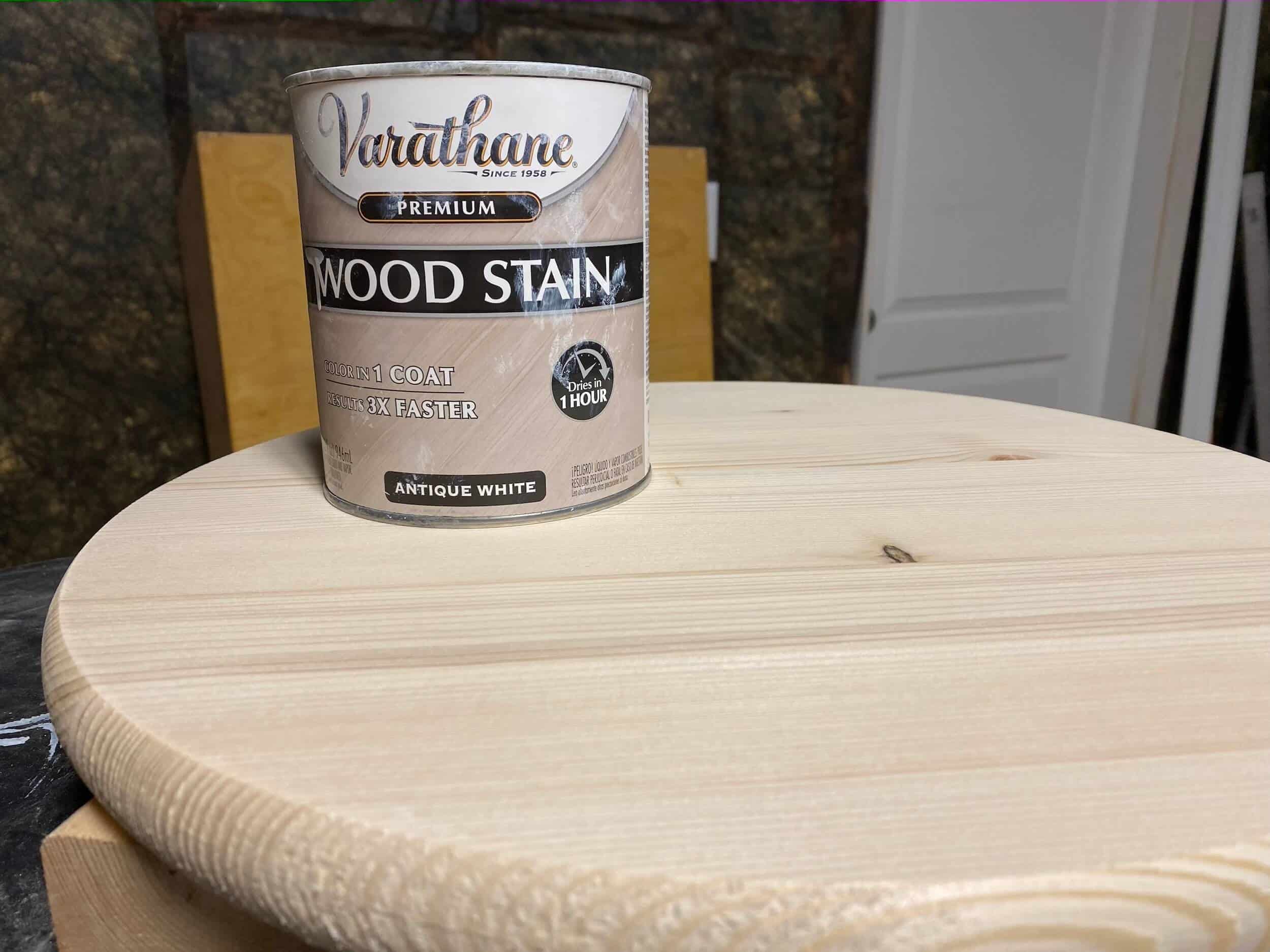stain for wood nursery sign with image transfer