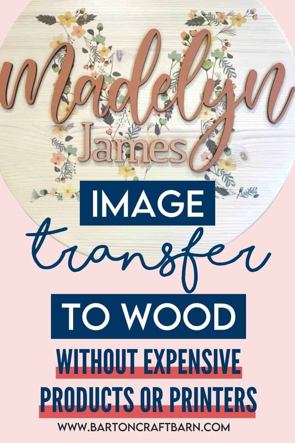 Image Transfer to Wood