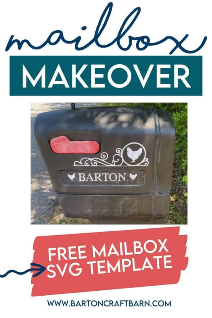 mailbox makeover with vinyl decal tutorial