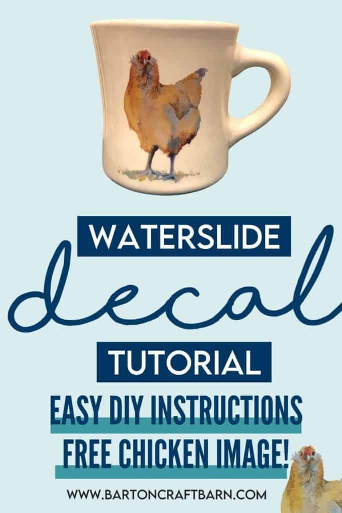 waterslide decal on mug full diy tutorial