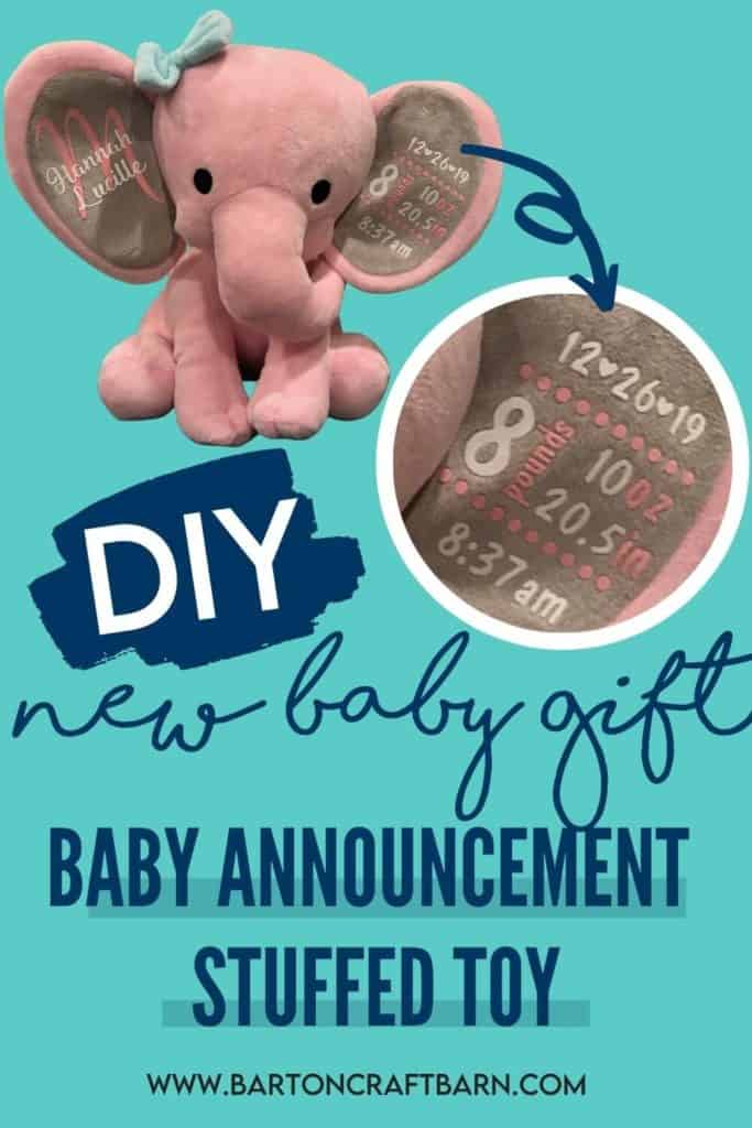 elephant stuffy tutorial baby announcement diy tutorial