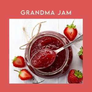 Grandma strawberry jam square