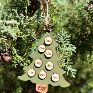 Christmas Tree with Bulbs Ornament