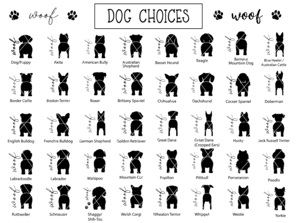 Dog Silhouette Choices