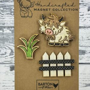 highland cow magnet set
