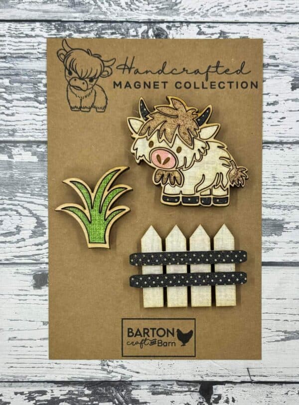 highland cow magnet set